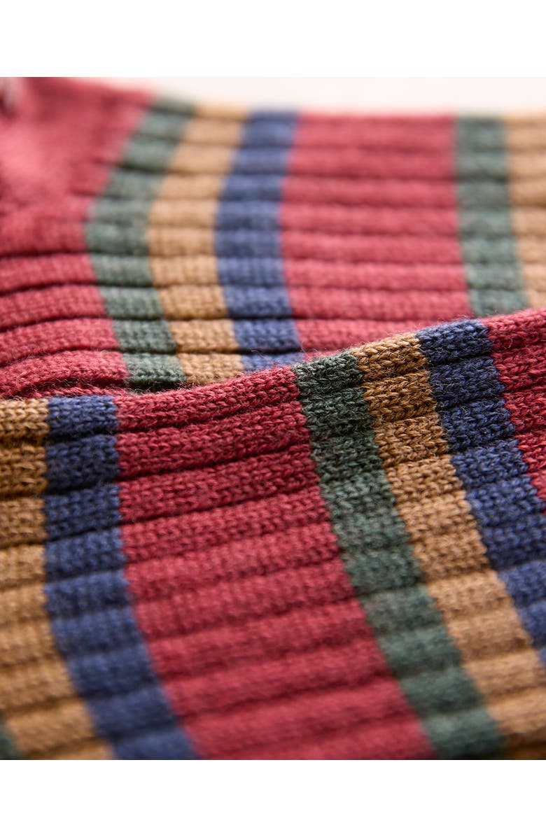 Celtic & Co. Cotton Stripe Sock, Alternate, color, Dark Rust