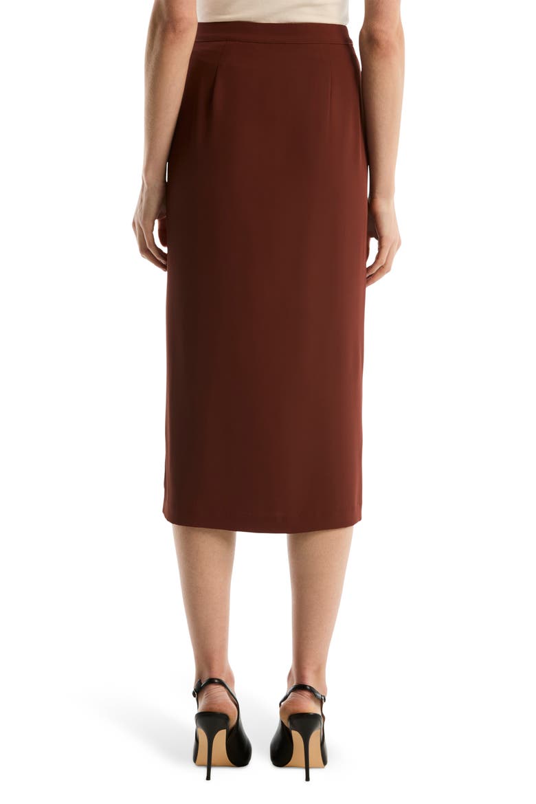 Button Front Midi Skirt, Alternate, color, CINNAMON