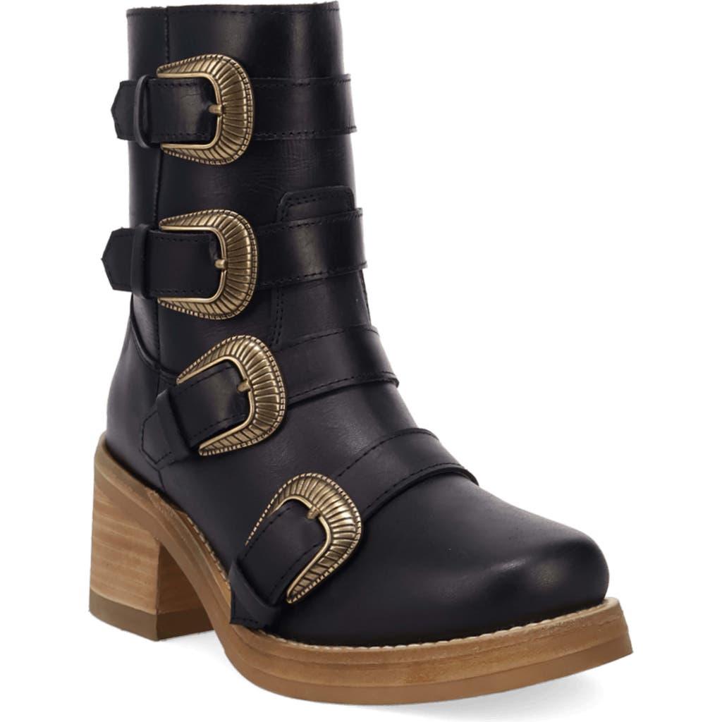 Dingo Topanga Buckle Strap Bootie In Black