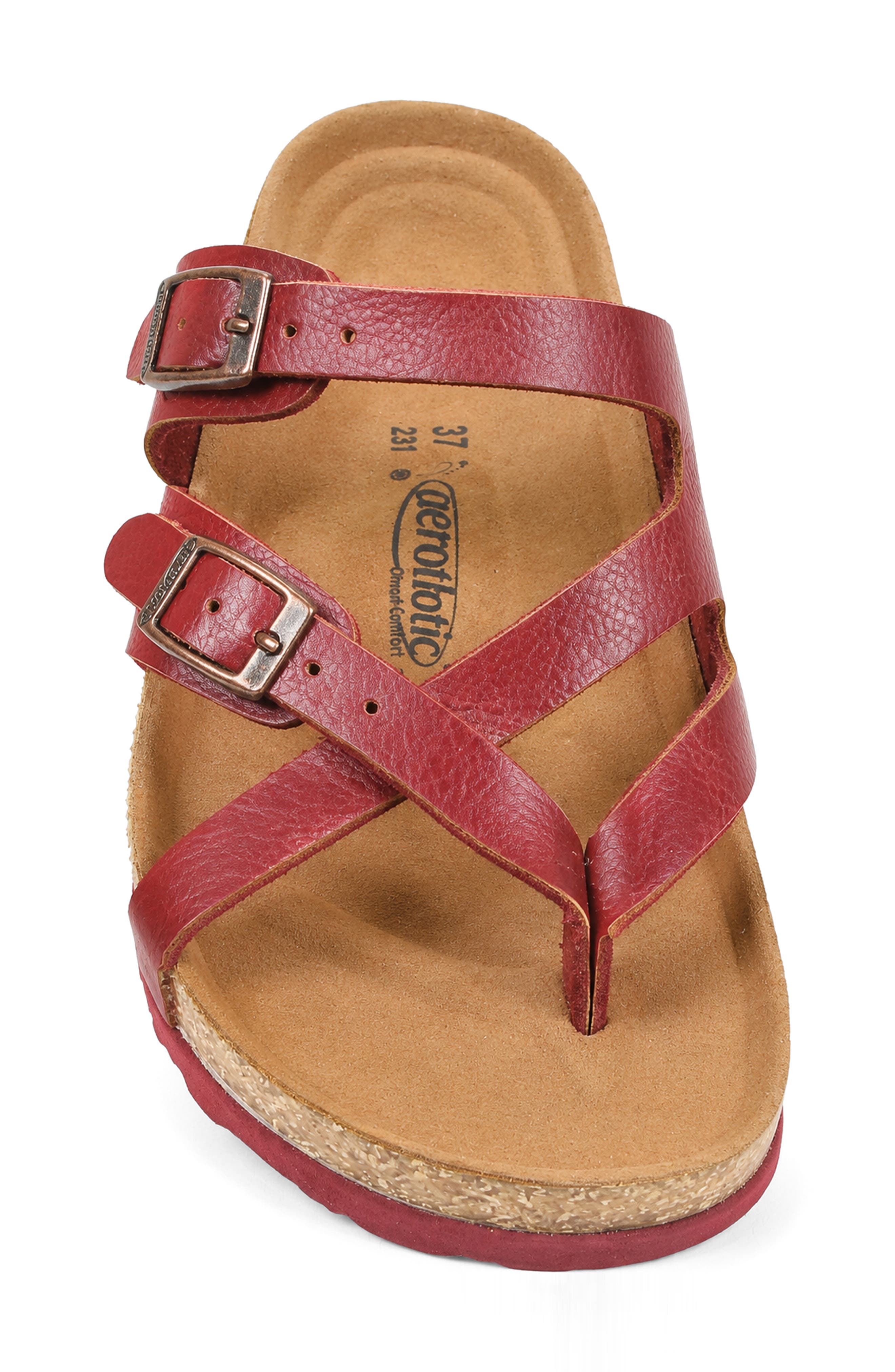 Celestis Slide Sandal, Alternate, color, WINE RED
