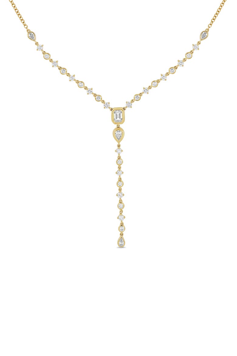 Monaco Diamond Y-Necklace (Online Trunk Show), Alternate, color, 18K YELLOW GOLD