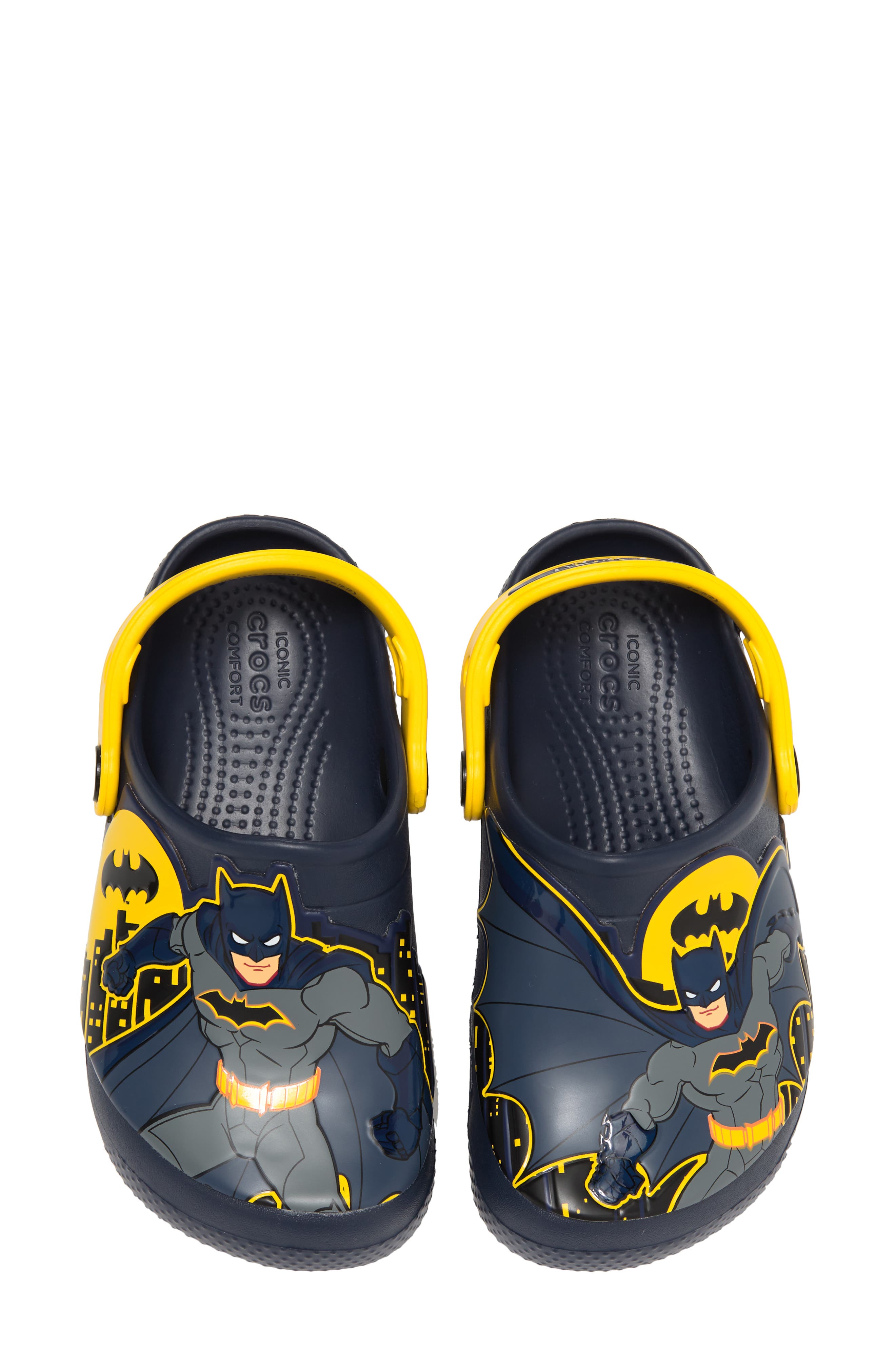 CROCS Kids' Batman Patch Classic Clog, Alternate, color, 