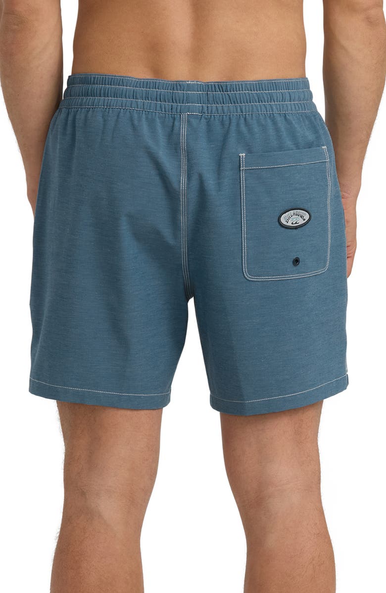 Billabong Every Other Day Layback Swim Trunks, Alternate, color, Rustic Blue