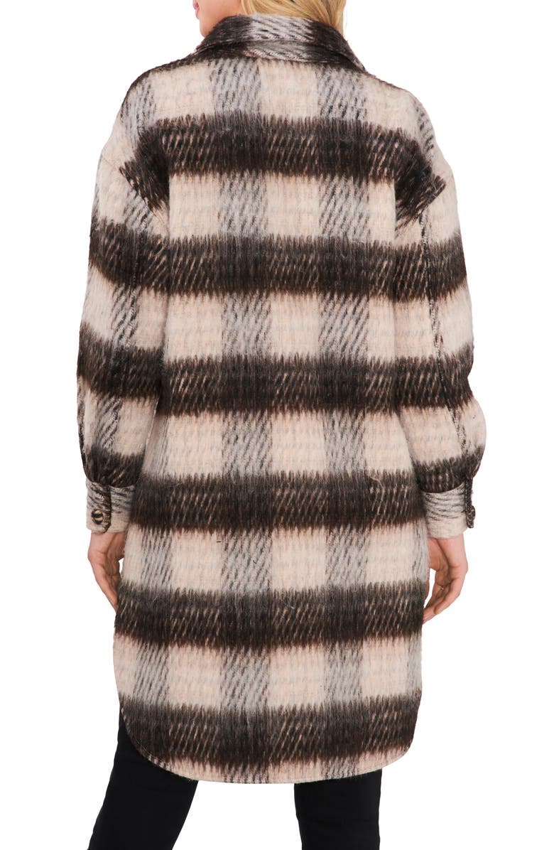 Vince Camuto Cozy Plaid Coat, Alternate, color, 