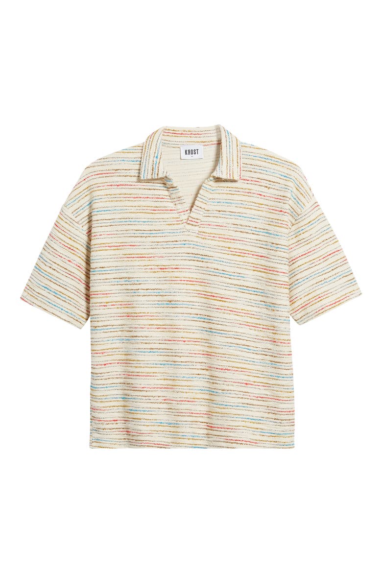 Sunset Stripe Johnny Collar Polo, Alternate, color, MULTI