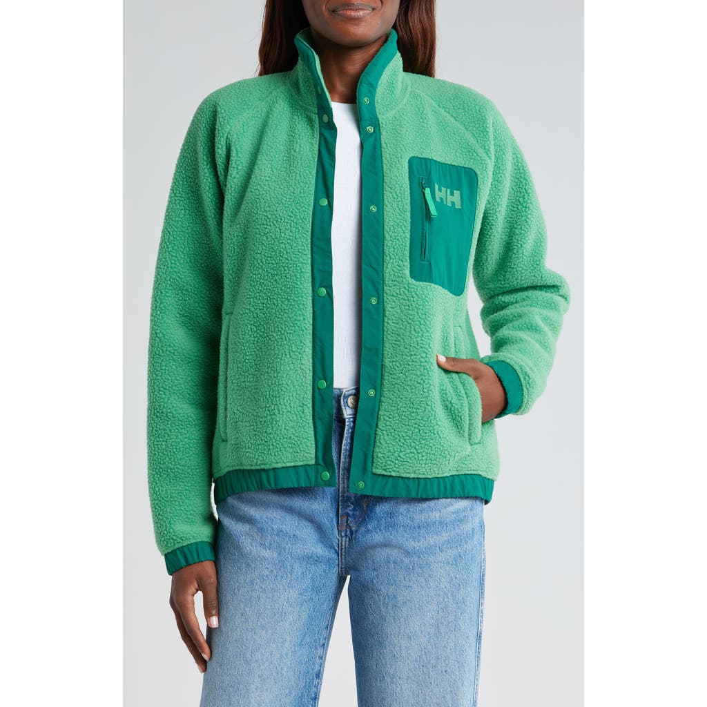 Helly Hansen Imperial Fleece Snap Jacket in 405 Evergreen