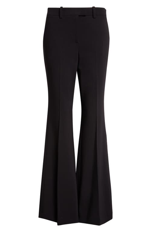 Michael Kors Collection Haylee Stretch Virgin Wool Blend Flare Leg Pants In Black