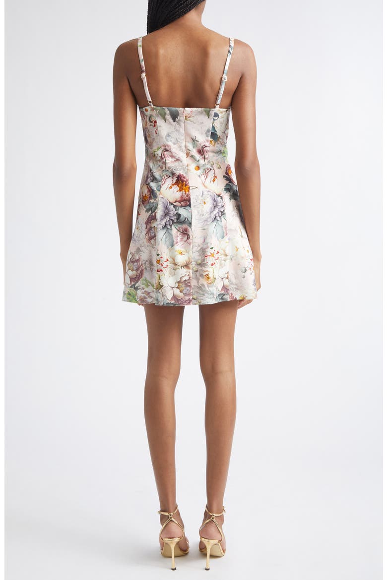 Julia Floral Print Sleeveless Minidress, Alternate, color, SWEET PEONY