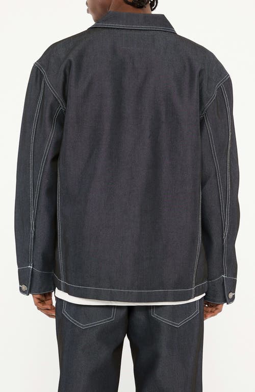 Guess Go Metallic Denim Chore Jacket In Gom7