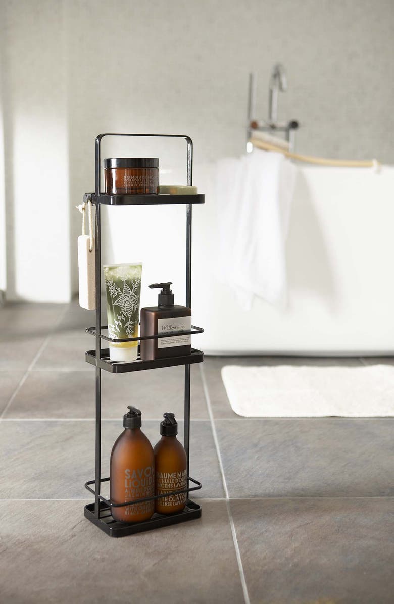 Yamazaki Shower Caddy, Alternate, color, Black