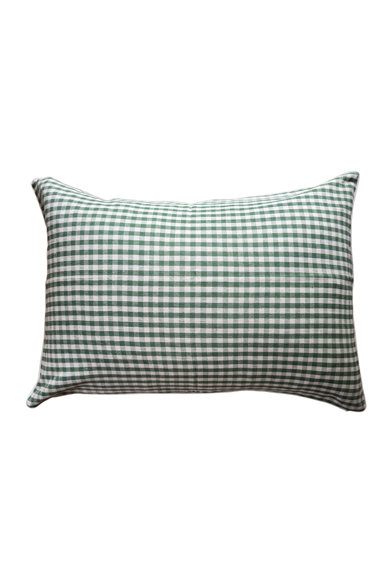 Gingham Pillow Cover - Cover Only, Main, color, Olive - 26 x 26