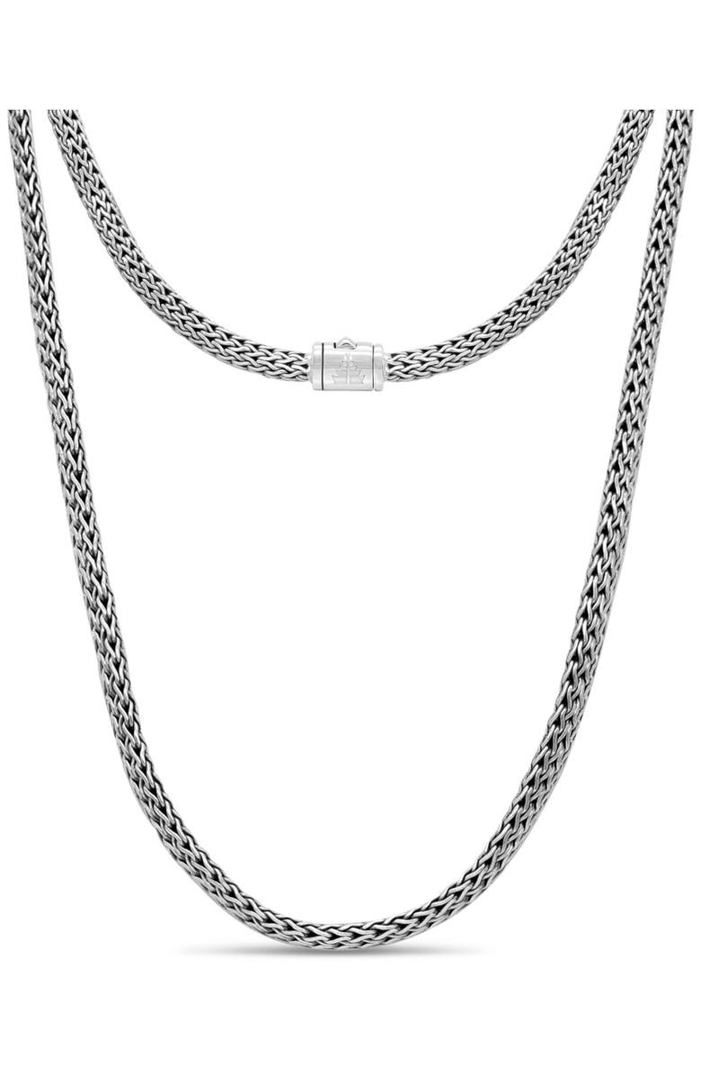 DEVATA Dragon Bone Oval 5mm Chain Necklace in Sterling Silver, 16", Main, color,