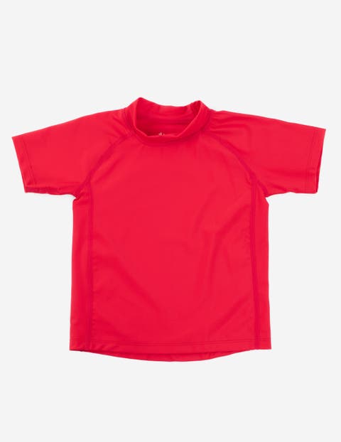 Kids Short Sleeve Rash Guard, UPF 50+ Swim Shirt