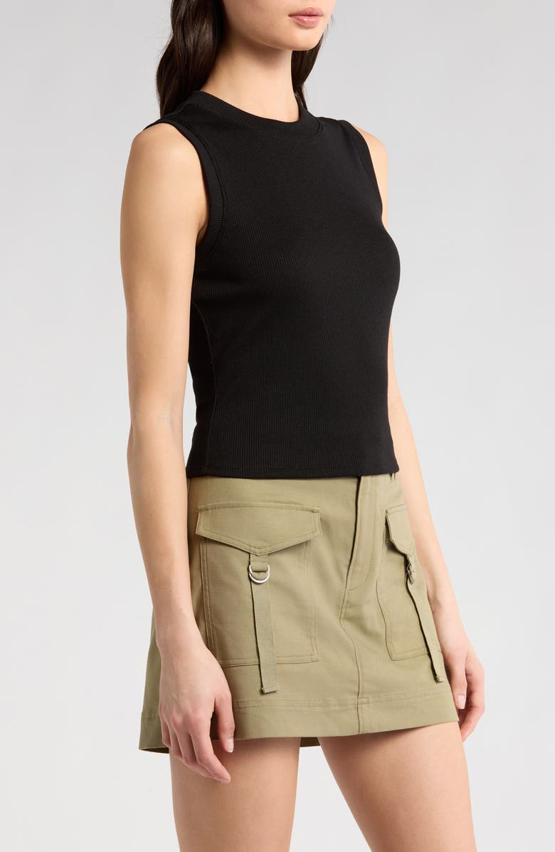 PAIGE Mollie Rib Tank, Alternate, color, Black