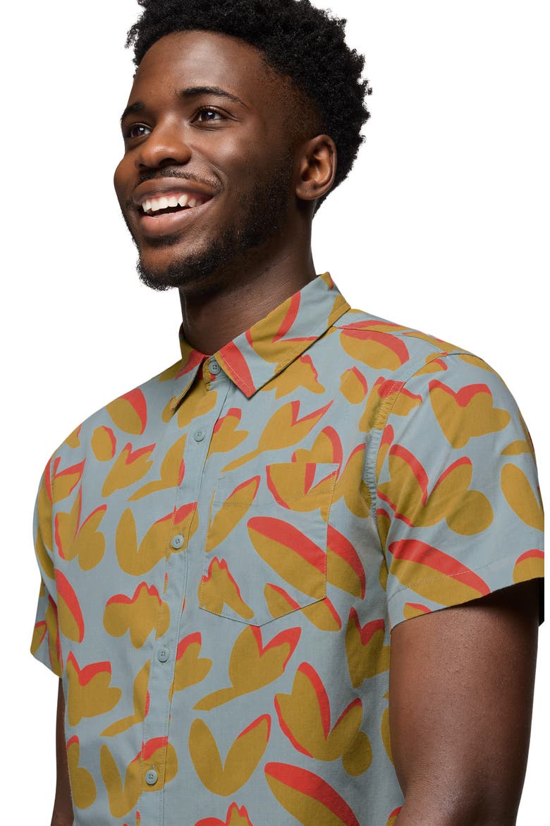 Stimmersee Short Sleeve Button-Up Shirt, Alternate, color, SALTWATER INDO DISCO