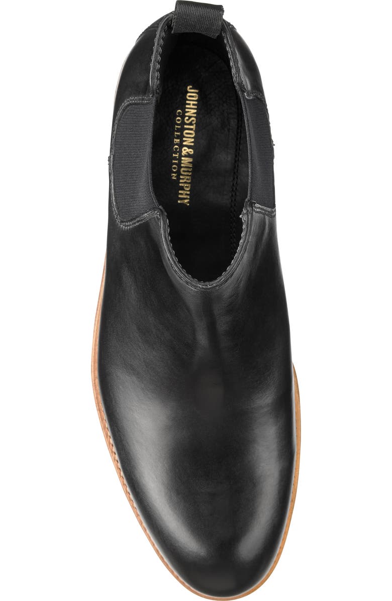 Johnston & Murphy Dudley Chelsea Boot, Alternate, color, Black Dip-Dyed Calfskin