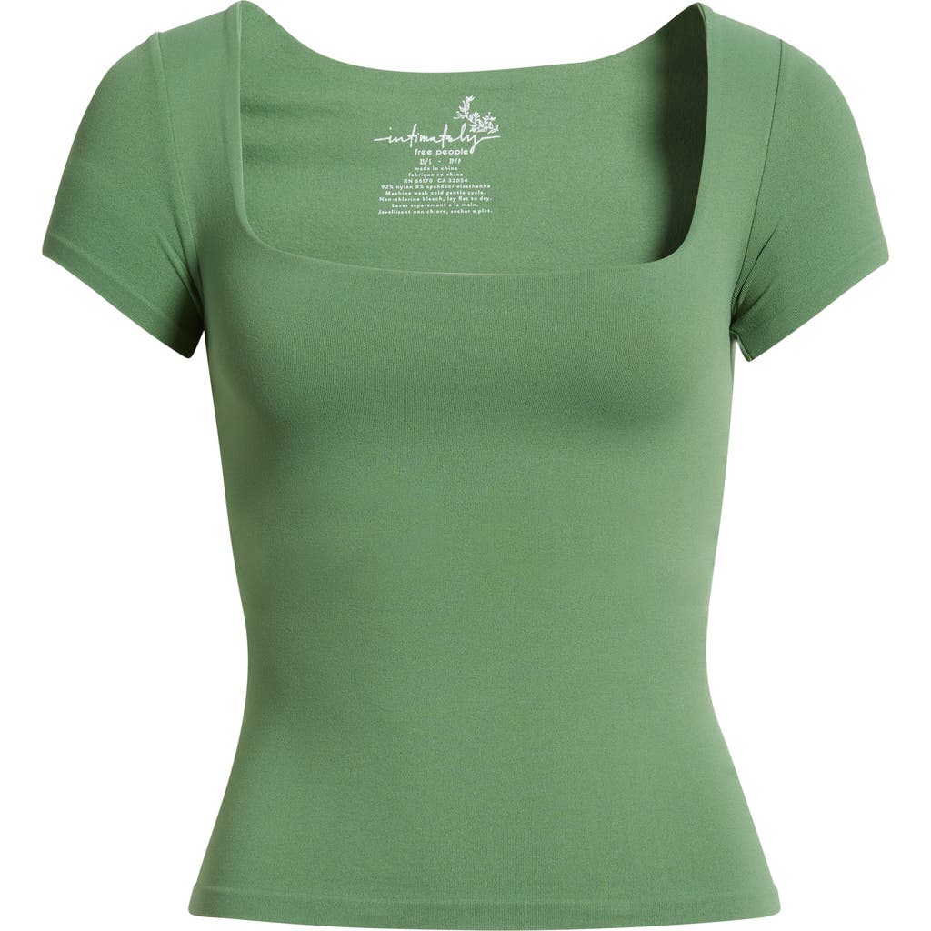 Free People Clean Lines Baby T-shirt In Green