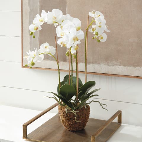 Phalaenopsis Orchid Faux (Fake) Drop-In 30"