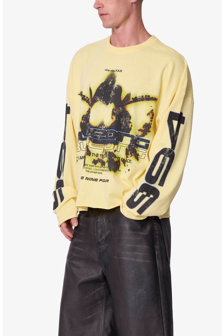Bleeding Graphic Long Sleeve T-Shirt, Alternate, color, YELLOW