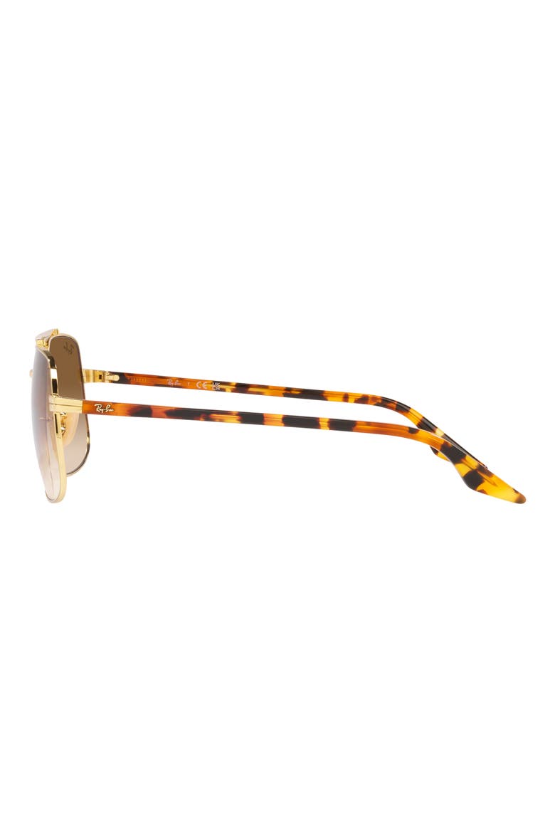 56mm Gradient Square Sunglasses, Alternate, color, GOLD FLASH