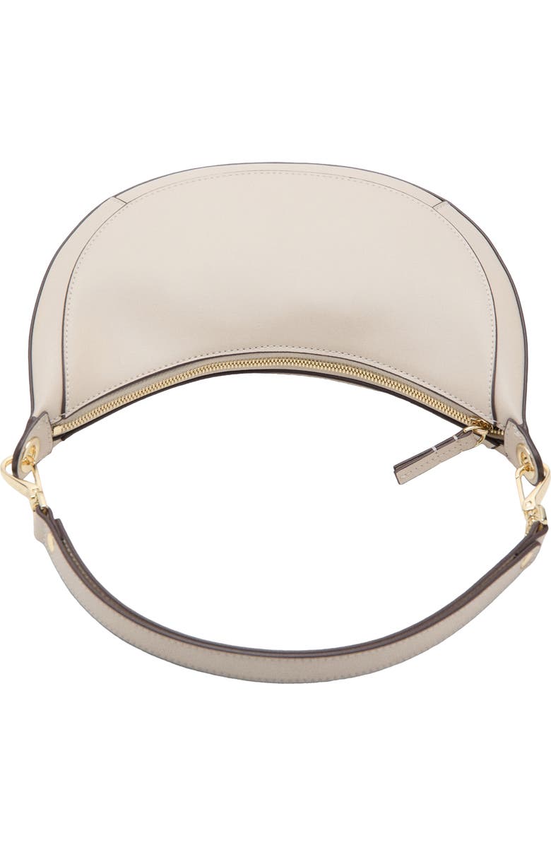 MANGO Oval Faux Leather Shoulder Bag, Alternate, color, Off White