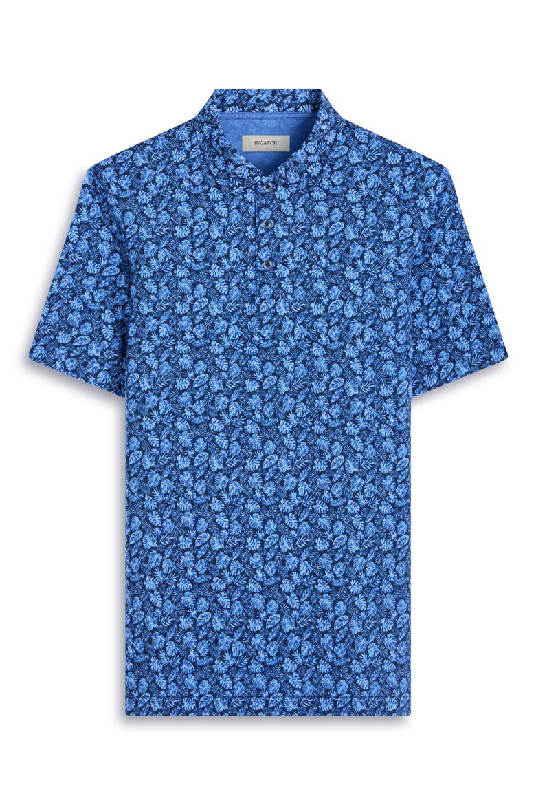 Vincent OoohCotton® Leaf Print Polo, Alternate, color, NIGHT BLUE