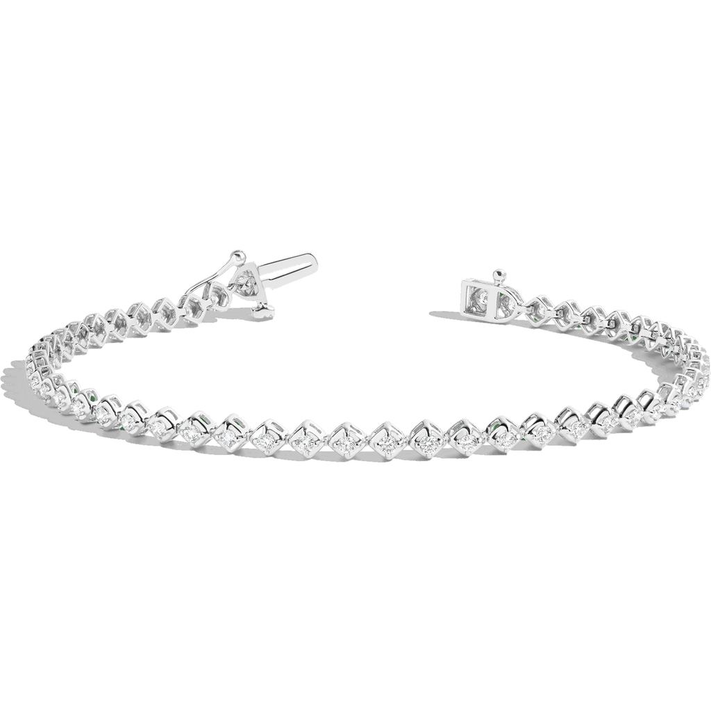 Aurate New York Petite Lab Grown Diamond Tennis Bracelet In Metallic