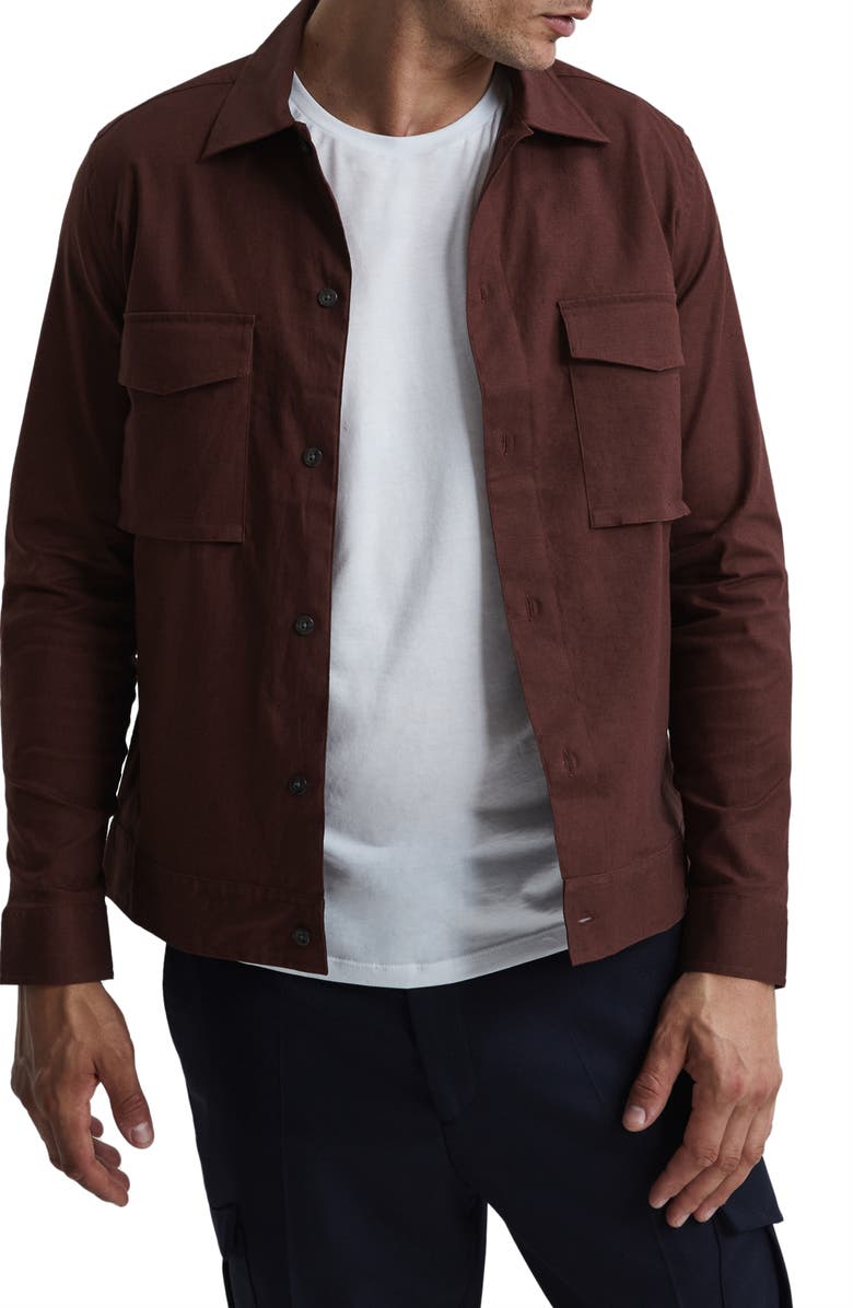 Reiss Kimchi Linen Blend Jacket, Main, color,