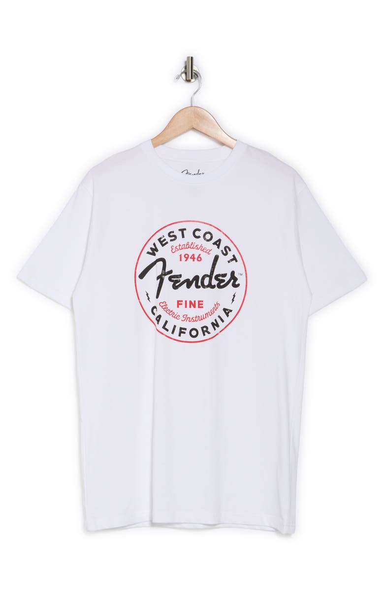 American Needle Fender Cotton Graphic T-Shirt, Alternate, color, White