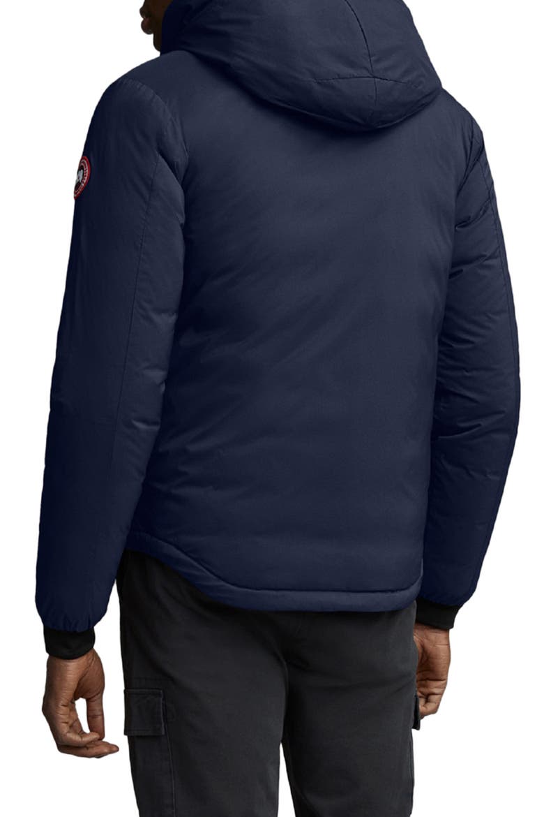 Lodge Packable Windproof 750 Fill Power Down Hooded Jacket, Alternate, color, ATLANTIC NAVY