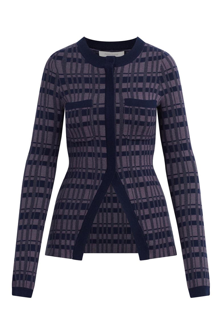The Draper Cardigan, Main, color, NAVY PLAID