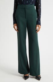 Veronica Beard Tonelli High Waist Straight Leg Pants