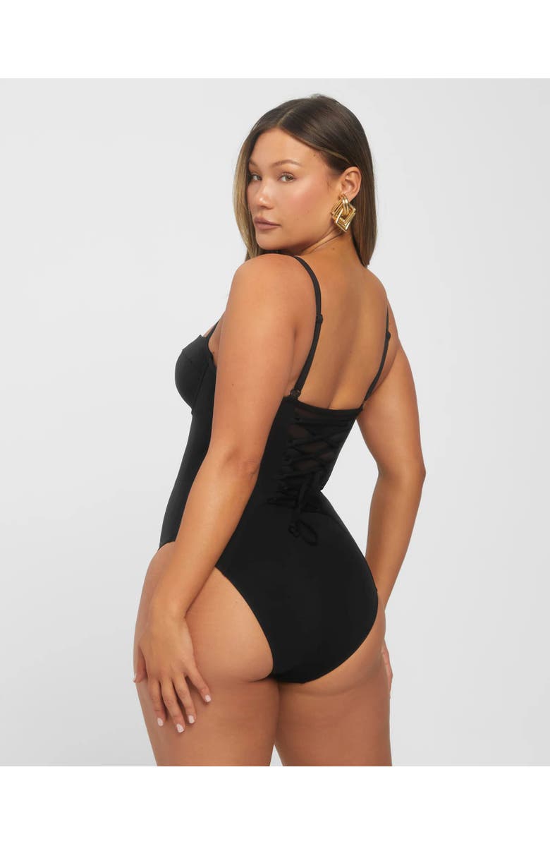 TA3 Mega Sculpting Push-Up One-Piece Swimsuit, Alternate, color, Black