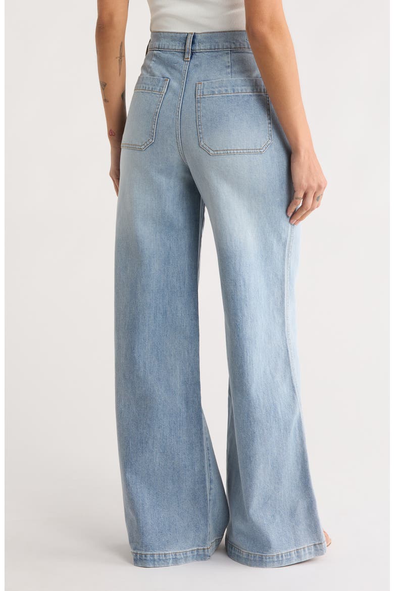 Patch Pocket Flare Jeans, Alternate, color, PALOMA