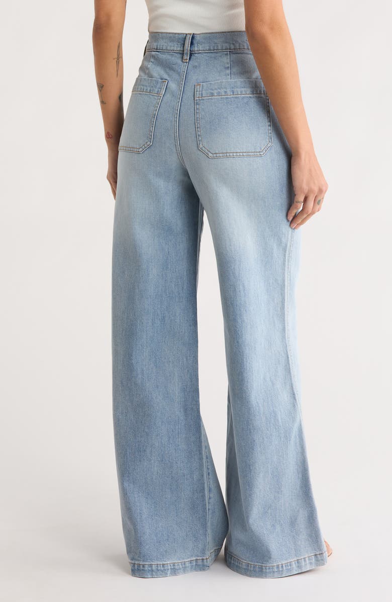 Habitual Patch Pocket Flare Jeans, Alternate, color, Paloma