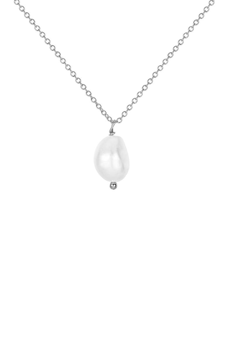 Lexi Freshwater Pearl Pendant, Main, color, Silver