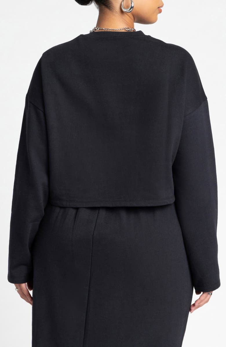 ELOQUII Crop Sweatshirt, Alternate, color, 