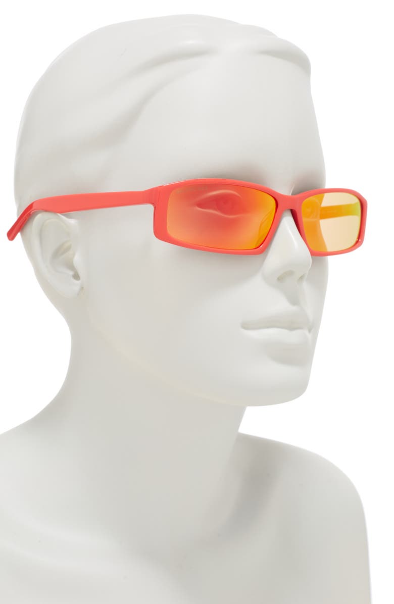 Balenciaga 60mm Rectangle Sunglasses, Alternate, color,