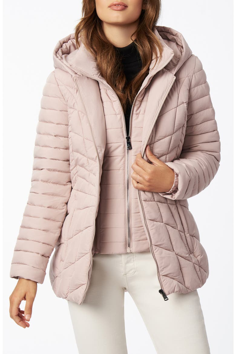 Micro Touch Water Resistant Quilted Jacket, Alternate, color, PETAL PINK