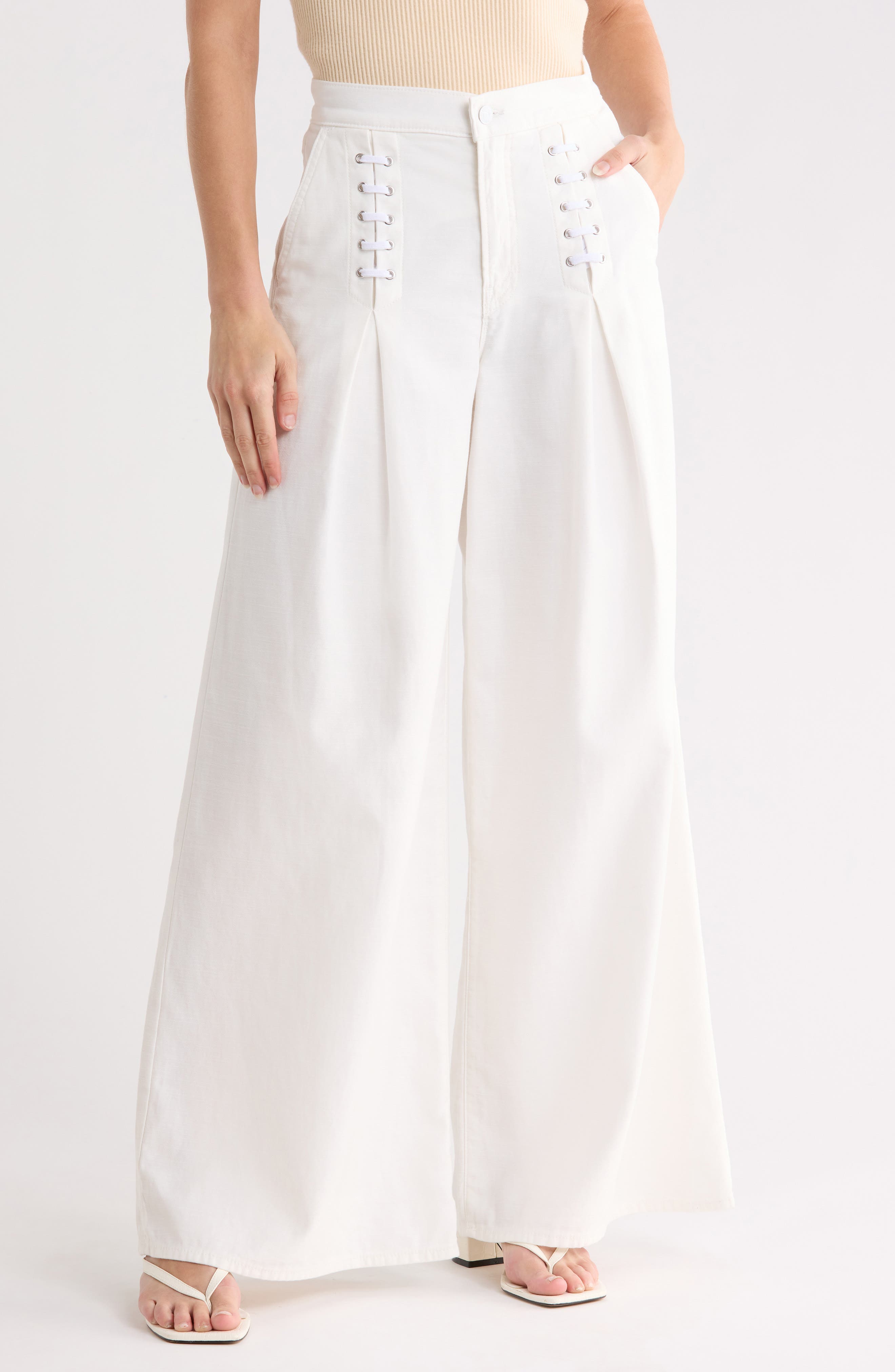 The Undercover Laced-up High Waist Wide Leg Jeans