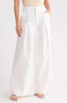 The Undercover Laced-up High Waist Wide Leg Jeans