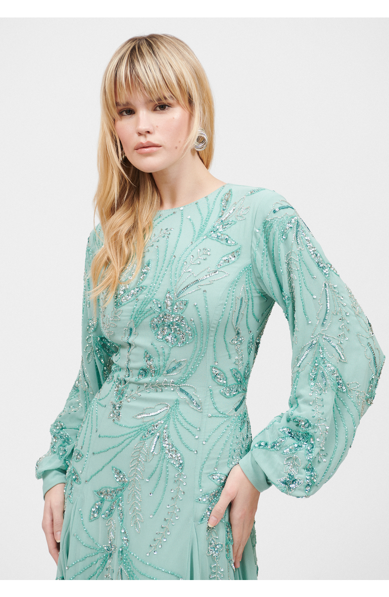 MARYISA Occasion Modest Embellished Sequin Beaded Boat Neck Evening Maxi Dress, Alternate, color,
