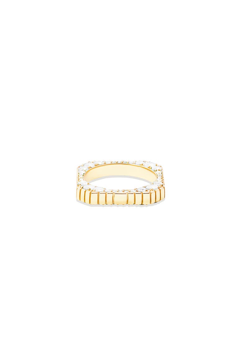 Spark Side Stone Etched Stacking Band Ring, Alternate, color, Diamond-Gold