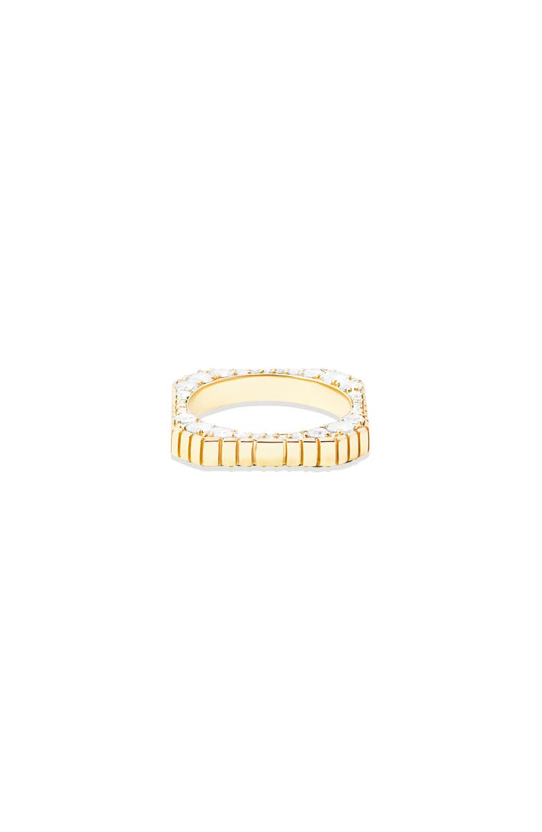 Campbell + Charlotte Spark Side Stone Etched Stacking Band Ring, Alternate, color, Diamond-Gold