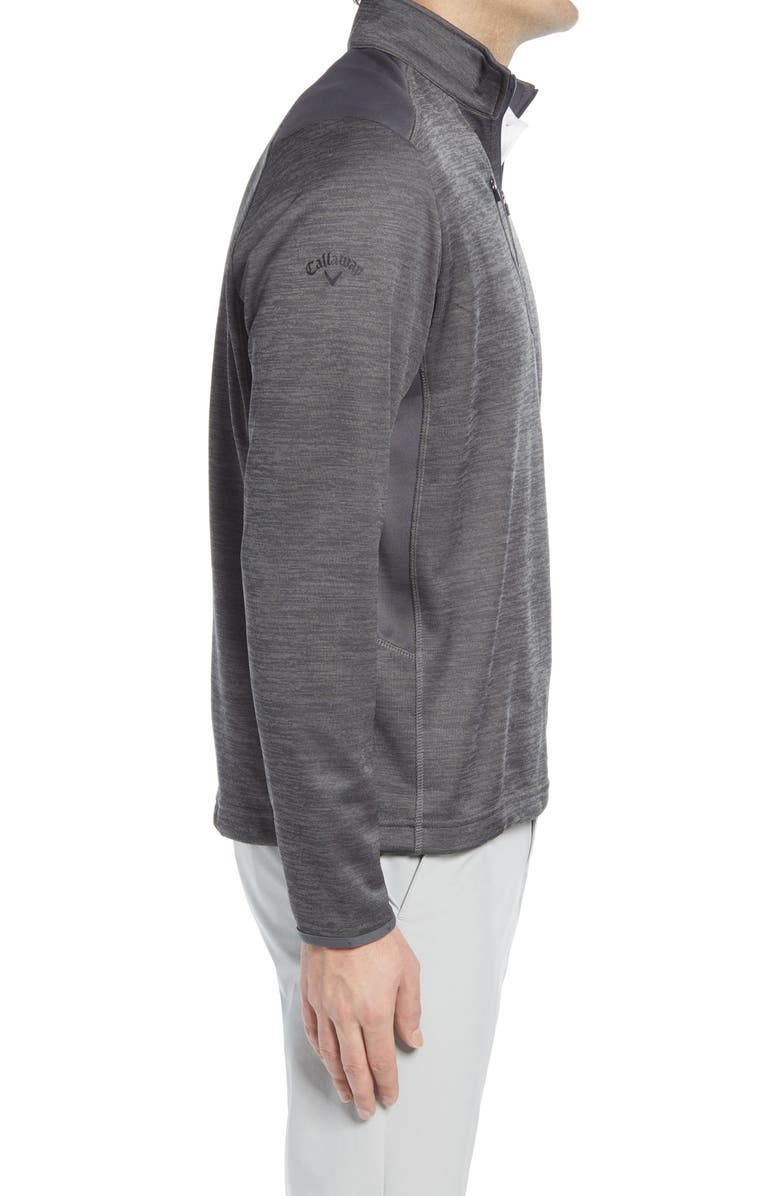 Callaway Golf<sup>®</sup> Swing Tech Dual Action Aquapel Water Repellent Men's Quarter Zip Pullover, Alternate, color,