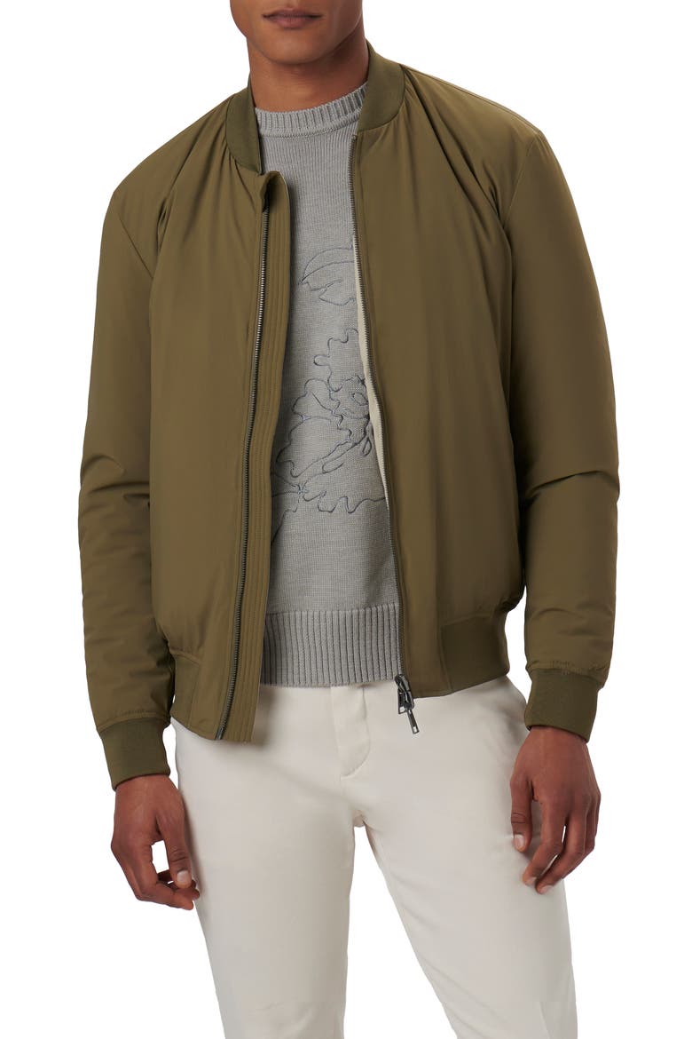 Water Resistant Reversible Bomber Jacket, Main, color, KHAKI