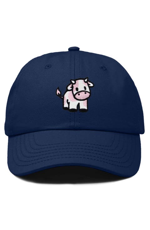 Strawberry Cow Embroidered Cap