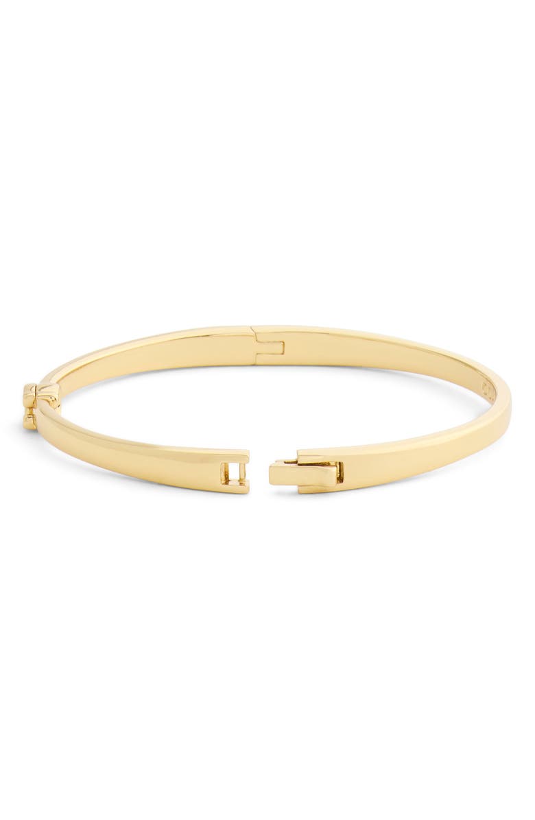 COACH Sculpted C Hinged Bangle, Alternate, color, Shiny Gold