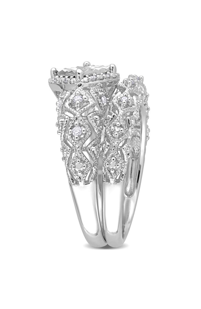 Julianna B. Diamond Vintage Halo Bridal Ring Set, Alternate, color,
