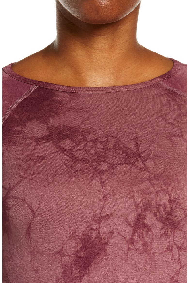 Women's Seamless Wick It Long Sleeve Top, Alternate, color, BURGUNDY LONDON